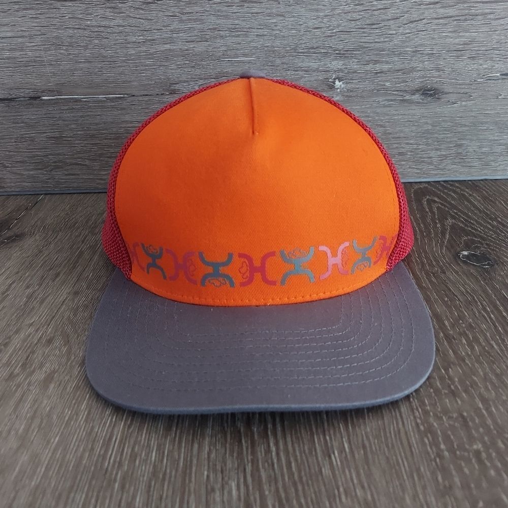 Hooey Flexfit Snapback Trucker Hat One Size Gray, Red & Orange